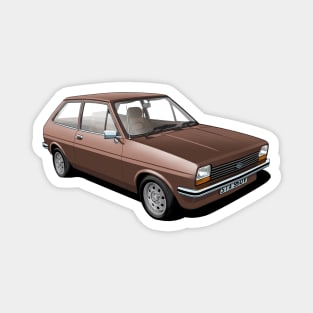 Ford Fiesta Mk 1 in roman bronze Magnet