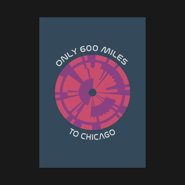 JPL/NASA Perseverance Parachute "600 miles to Chicago" Request Poster #2 by Walford-Designs