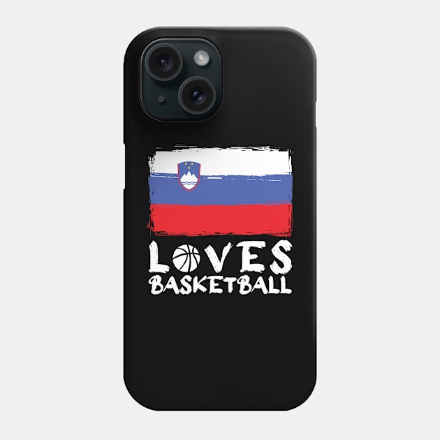 Slovenia Loves Basketball Phone Case by Arestration