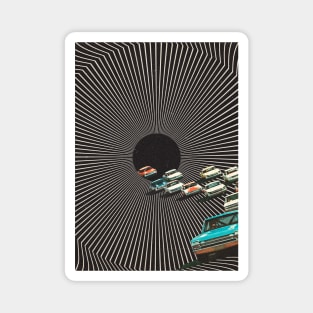 Trippy highway Magnet