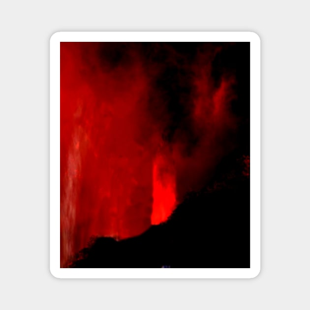 Digital collage, special processing. Red castle, where monster live. But not a monster, source of true love. Red and bright. Magnet by 234TeeUser234