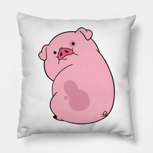 Waddles Pig Cartoon Turn back Pillow