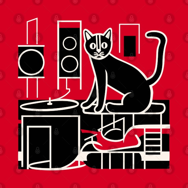 DJ Vinyl Cat by DankFutura