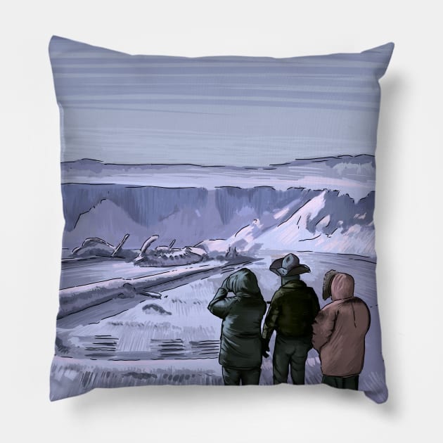 The Thing movie illustration Pillow by burrotees