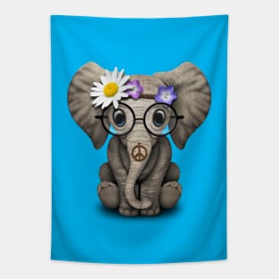 Cute Baby Elephant Hippie Tapestry