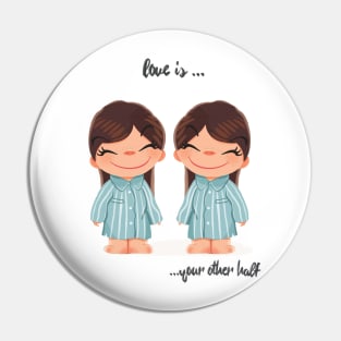 Love is lgbt day pride, love is love, valentines couple clothes, valentines gift for her Pin