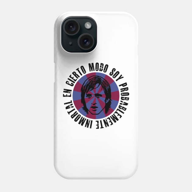 Cruyff design in Barça colours with quote Phone Case by Nikki Genee Art