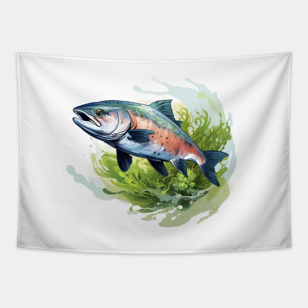 Pacific Northwest Salmon Tapestry by zooleisurelife