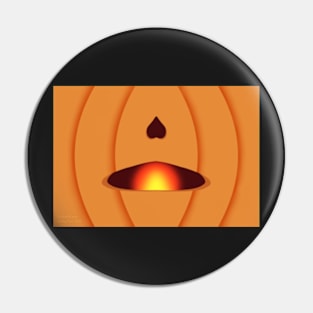 Gasp Pumpkin lit Face Pin