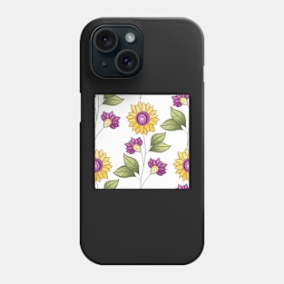 Spring Pattern with Floral Motifs Phone Case