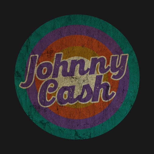 Johnny Cash  - Retro Circle - DESIGN -  Vintage by testerbissnet