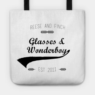 Glasses and Wonderboy (black) Tote