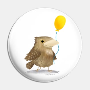 Twany Frogmouth Bird with a balloon Pin