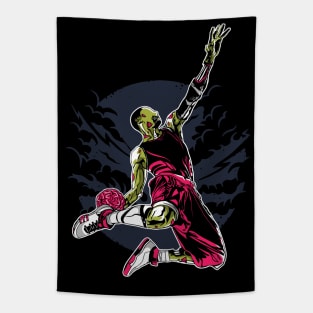 Zombie Slam Dunk Tapestry