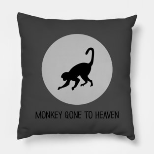 Monkey Gone To Heaven, black Pillow