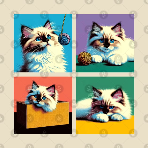 Ragdoll Pop Art - Cute Kitties by PawPopArt