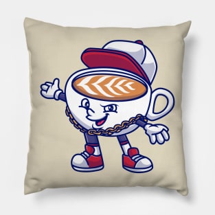 Cute Cool Cup Coffee Cartoon Pillow