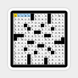 Spot on a crossword clue Magnet