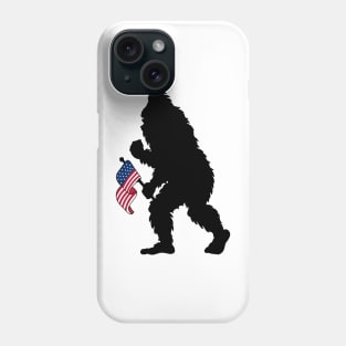 Bigfoot 4th Of July American Flag Silhouette Phone Case