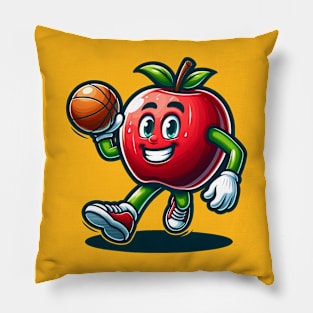 apple the basketball player Pillow