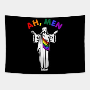 Ah men lgbt gay jesus Tapestry