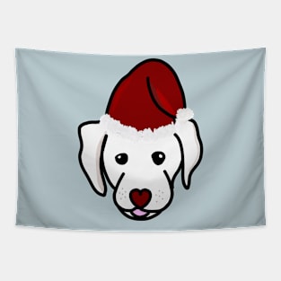 Puppy in christmas bonnet Tapestry