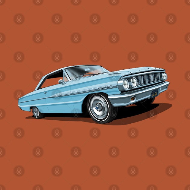 1964 Ford Galaxie 500 in skylight blue by candcretro