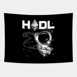 HODL Astronaut Ethereum ETH Coin To The Moon Crypto Token Cryptocurrency Blockchain Wallet Birthday Gift For Men Women Kids Tapestry