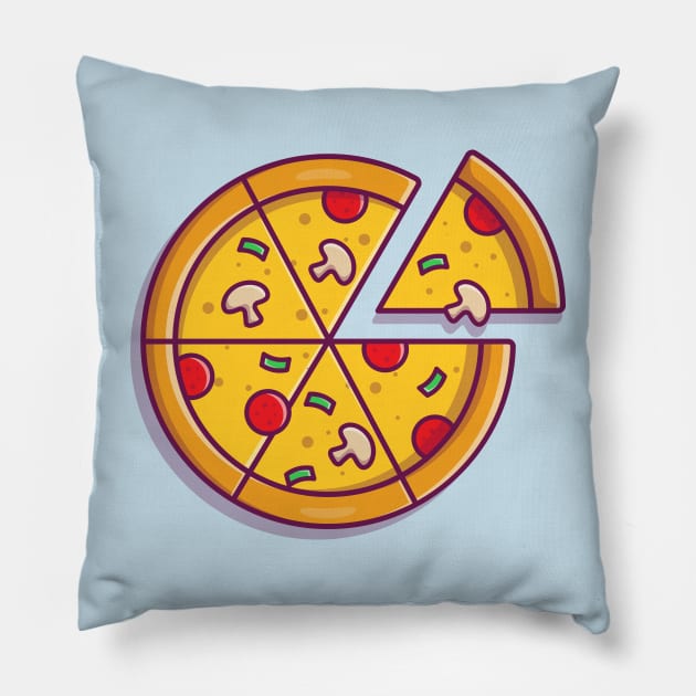 Pizza Slice (2) Pillow by Catalyst Labs