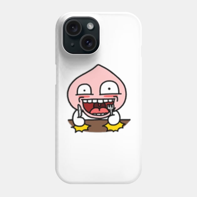 KakaoTalk Friends Apeach (Grub Time ) Phone Case by icdeadpixels