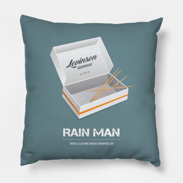 Rain Man - Alternative Movie Poster Pillow by MoviePosterBoy