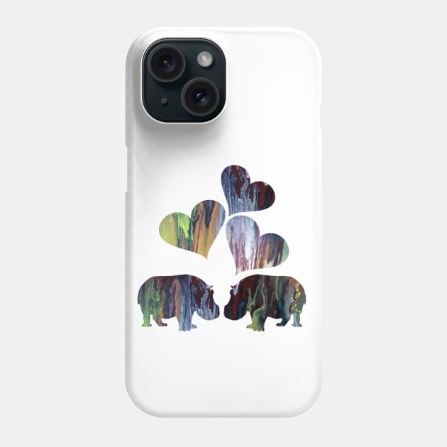 Hippo art Phone Case by TheJollyMarten