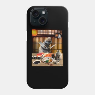 Chonk Cat Sushi Chef Phone Case