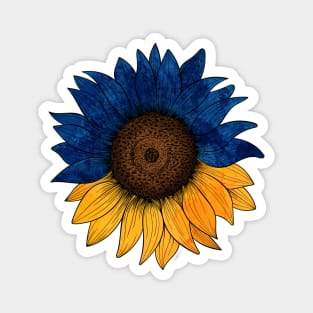 Support Ukraine Sunflower Blue Gold Colors Magnet