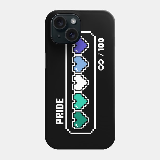 MLM Gay Pride Videogame Life Bar Hearts Phone Case by EmeryPens