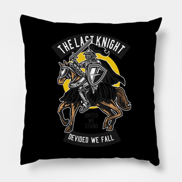 The Last Knight, Vintage Retro Classic Pillow by CoApparel