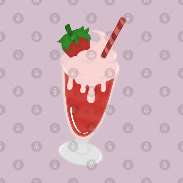 strawberry shake by LillyTheChibi