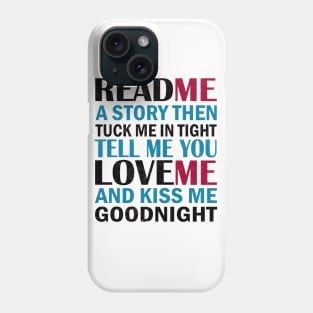 read me a story black Phone Case