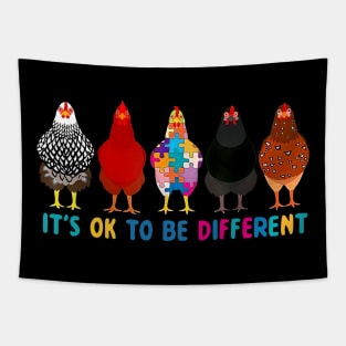 Chickens It's OK To Be Different Autism Awareness Tapestry