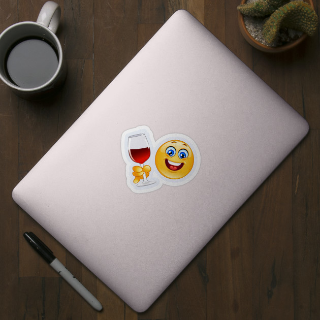 Wine Emoji Stickers for Sale