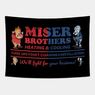 Miser Brothers // Heating and Cooling Christmas Fan Design Tapestry