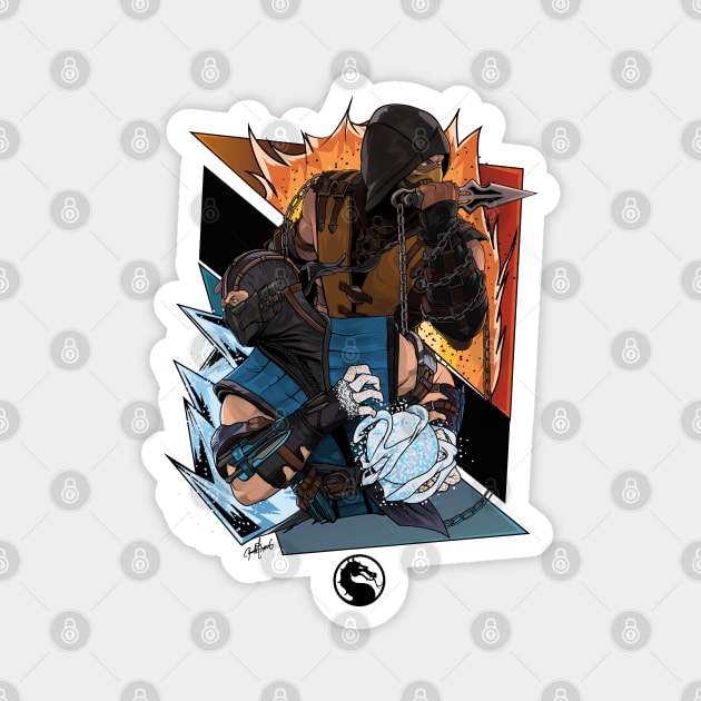 Scorpion & Sub Zero Magnet by Paul Draw