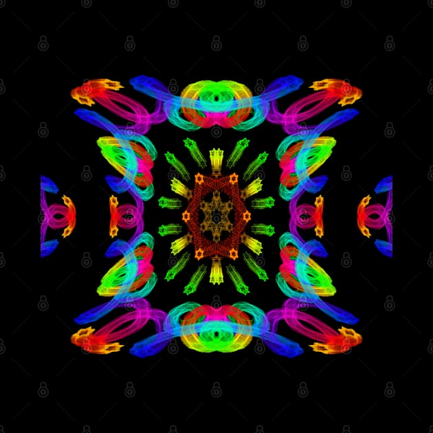 Neon Rainbow - Butterfly Medallion by Boogie 72