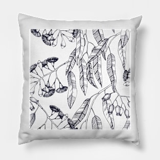 Botanical navy floral II Pillow