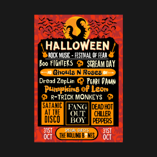 Halloween Rock Music Festival |Halloween Music T-Shirt