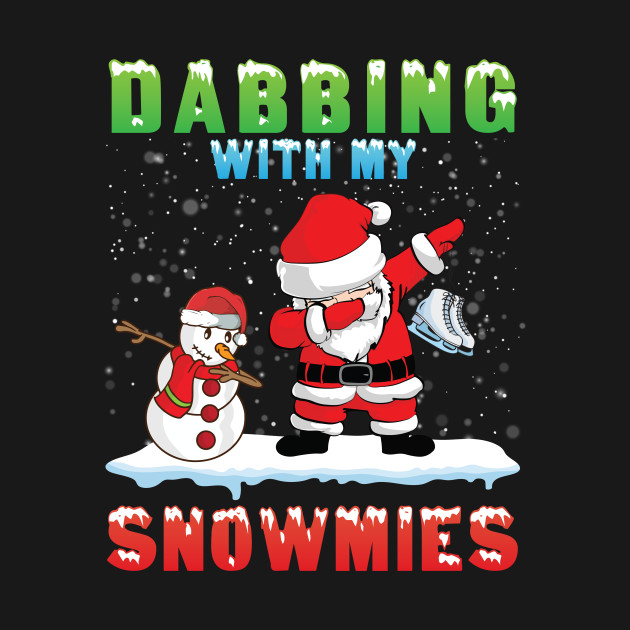 Discover Santa Claus Playing Ice Skating Dabbing With Snowmies Merry Christmas Xmas Noel Day - Ice Skating Players Fans Merry Christma - T-Shirt