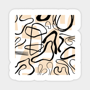 Abstract hand drawing sketch Magnet