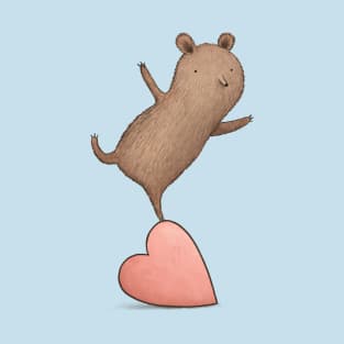 Bear on Heart T-Shirt