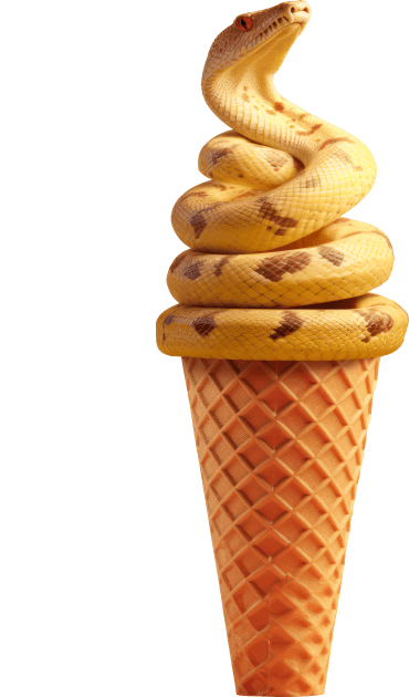 Snake Ice Cream Kids T-Shirt by brain360