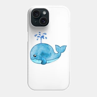 Watercolor Blue Whale Phone Case